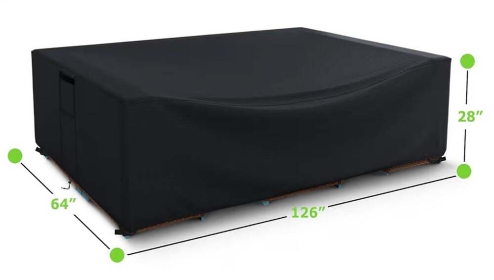 Patio Furniture Set Cover 126โL x 63'W x28"H (Black)
